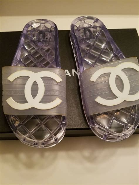 buy chanel jelly sandals|chanel cold trip slide sandals.